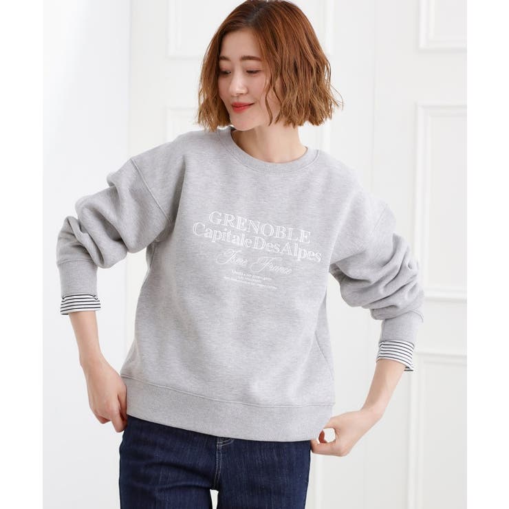 プレッピーロゴ裏起毛スウェット | grove | 詳細画像6 