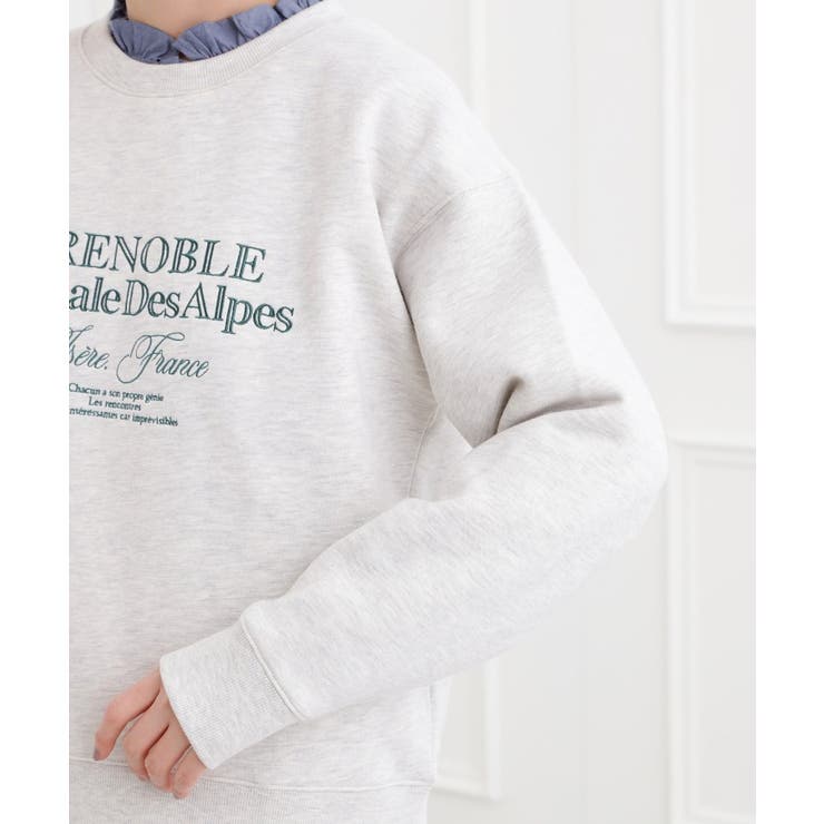 プレッピーロゴ裏起毛スウェット | grove | 詳細画像17 