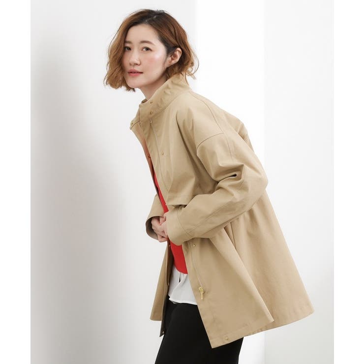 【撥水 シルエット2WAY】羽織るだけでサマになる、スタンドネックテントラインコ… | grove | 詳細画像12 