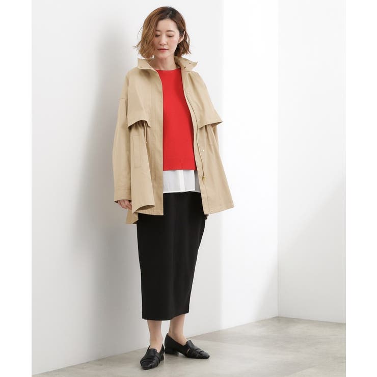 【撥水 シルエット2WAY】羽織るだけでサマになる、スタンドネックテントラインコ… | grove | 詳細画像13 