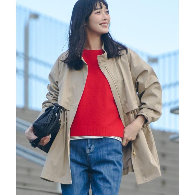 【撥水 シルエット2WAY】羽織るだけでサマになる、スタンドネックテントラインコ… | grove | 詳細画像11 