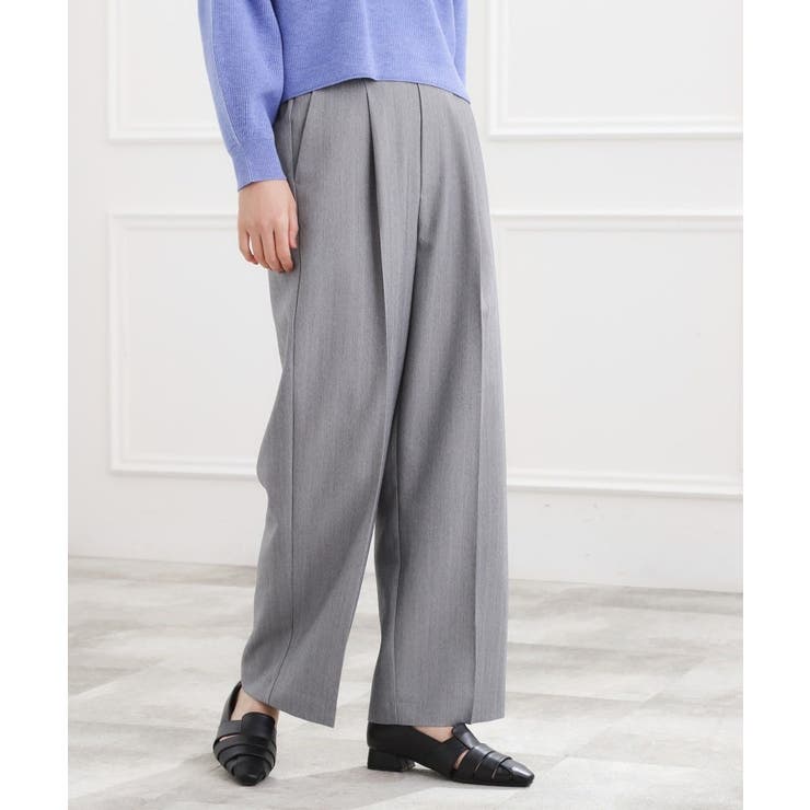スタイリングが上品に決まる、ウールライクワイドパンツ | grove | 詳細画像2 