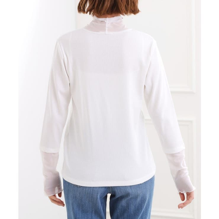 シアー切替ハイネックプルオーバー | grove | 詳細画像19 