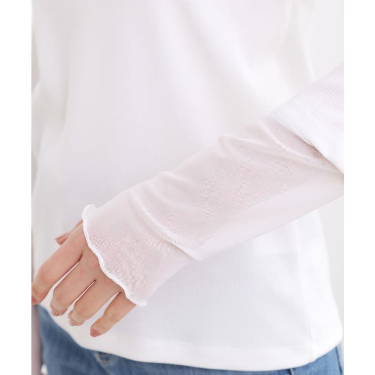 シアー切替ハイネックプルオーバー | grove | 詳細画像21 