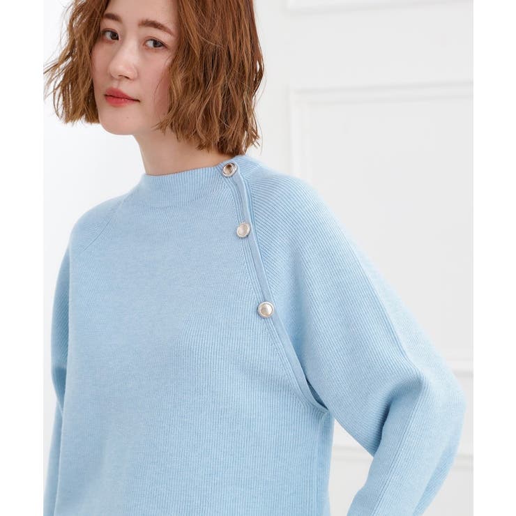 ラグランスリーブ肩釦ニット | grove | 詳細画像9 