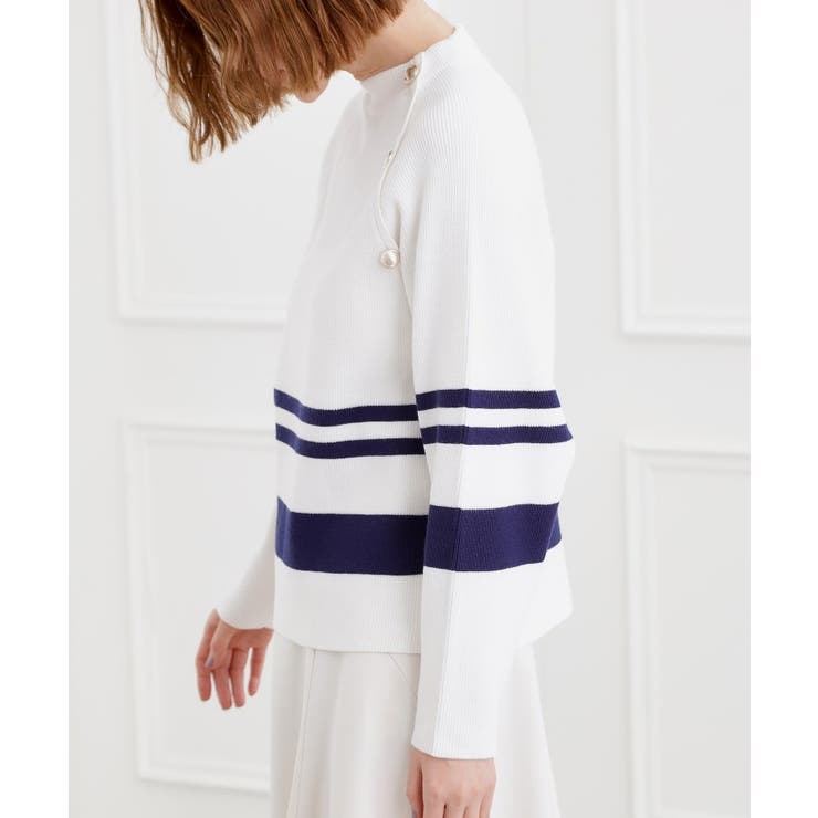 ラグランスリーブ肩釦ニット | grove | 詳細画像23 