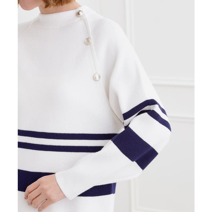 ラグランスリーブ肩釦ニット | grove | 詳細画像26 