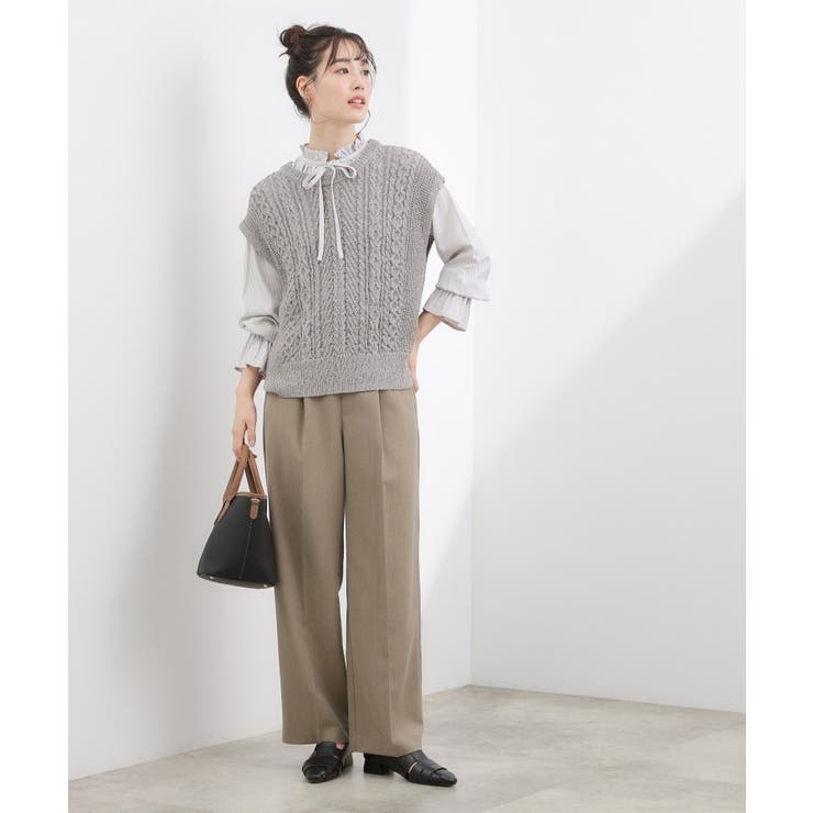 リリヤーンケーブル ニットベスト | grove | 詳細画像4 