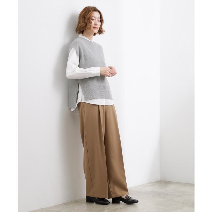 【2点SET】一枚でコーデが決まる！ニットベスト×シャツSET | grove | 詳細画像11 