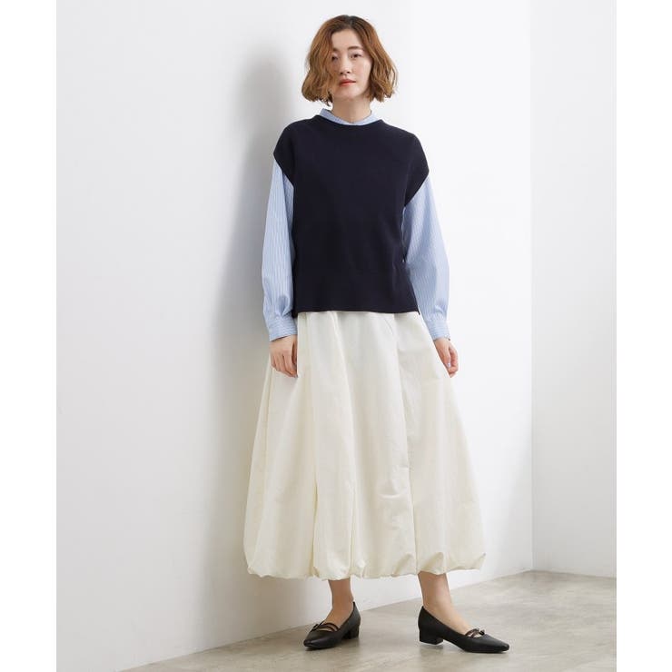 【2点SET】一枚でコーデが決まる！ニットベスト×シャツSET | grove | 詳細画像19 