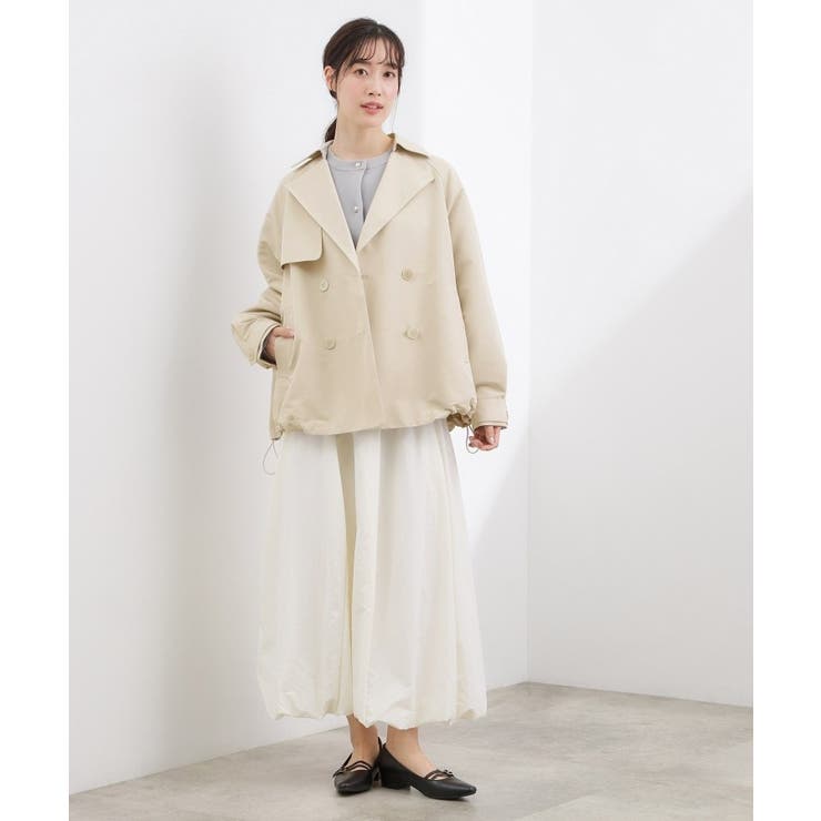 【撥水／シルエット2WAY】軽やかミドルトレンチコート | grove | 詳細画像8 