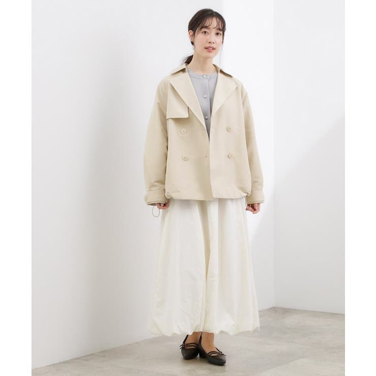 【撥水／シルエット2WAY】軽やかミドルトレンチコート | grove | 詳細画像9 
