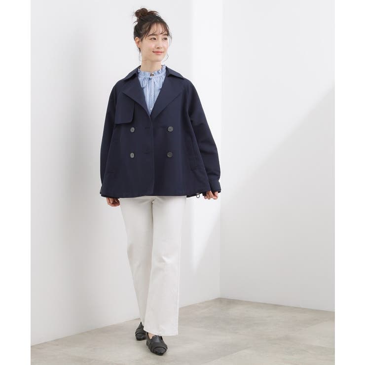 【撥水／シルエット2WAY】軽やかミドルトレンチコート | grove | 詳細画像13 