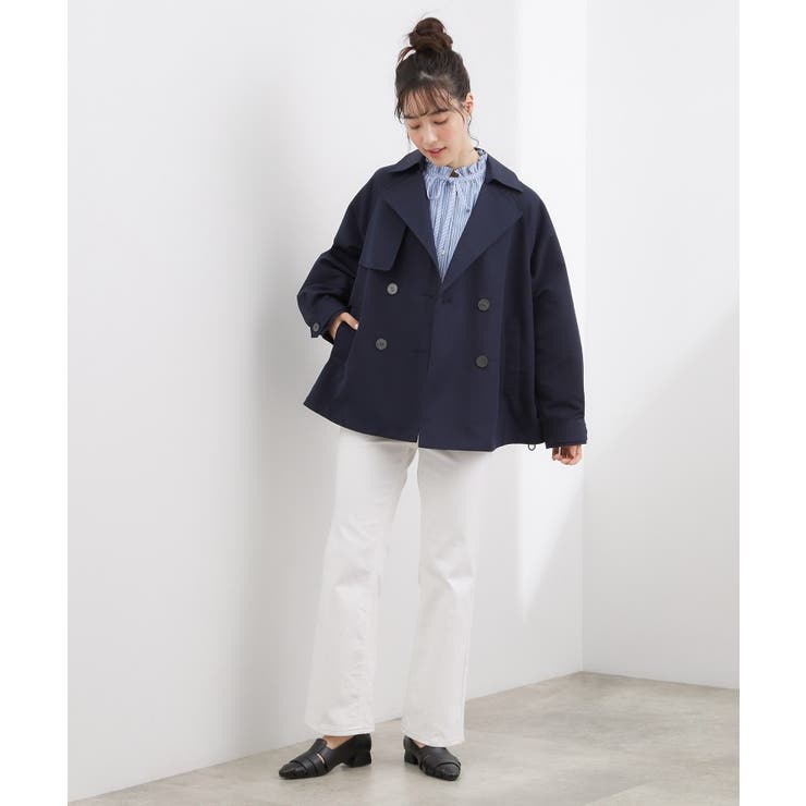【撥水／シルエット2WAY】軽やかミドルトレンチコート | grove | 詳細画像14 