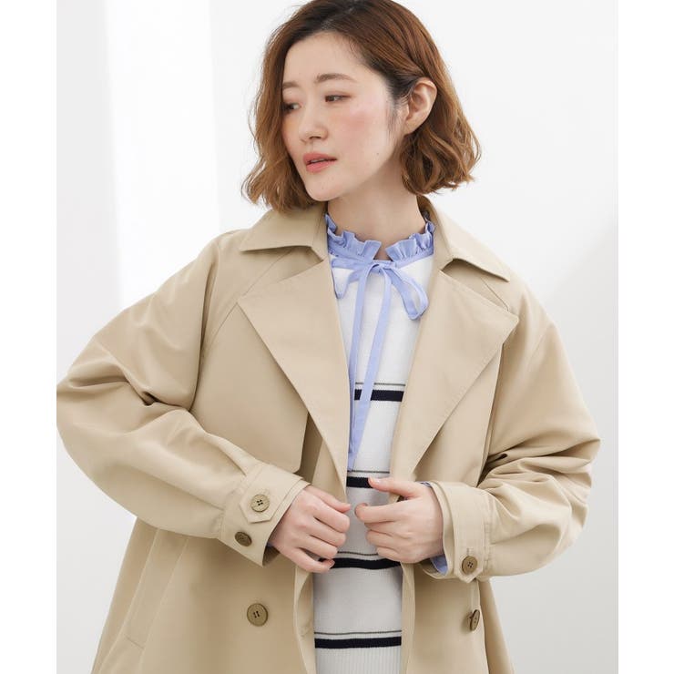 【撥水／シルエット2WAY】軽やかミドルトレンチコート | grove | 詳細画像18 