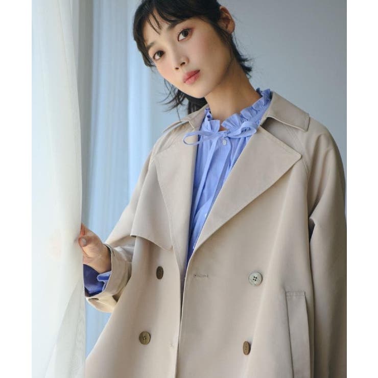 【撥水／シルエット2WAY】軽やかミドルトレンチコート | grove | 詳細画像16 