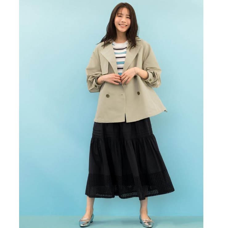 【貴島明日香さん着用】【撥水／シルエット2WAY】軽やかミドルトレンチコート | grove | 詳細画像17 