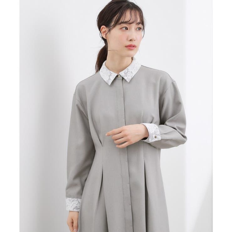 晴れの日にも映える、品よく華やかなシャツワンピース | grove | 詳細画像1 