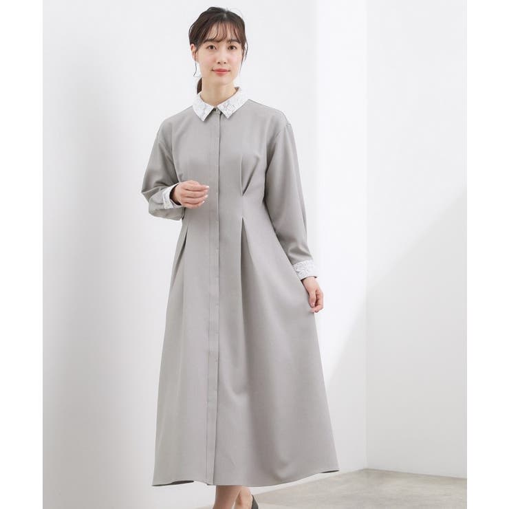 晴れの日にも映える、品よく華やかなシャツワンピース | grove | 詳細画像2 