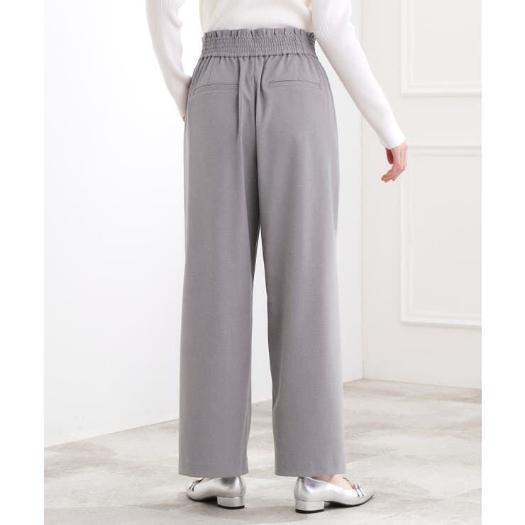 きれい見えとイージーな着心地を両立した、ウエストシャーリング ワイドパンツ | grove | 詳細画像15 