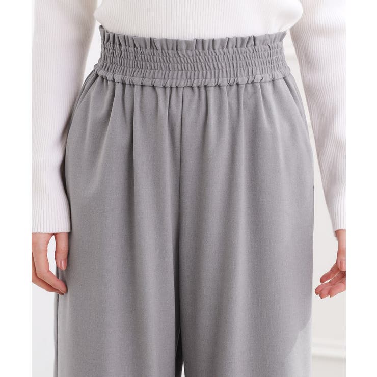 きれい見えとイージーな着心地を両立した、ウエストシャーリング ワイドパンツ | grove | 詳細画像16 