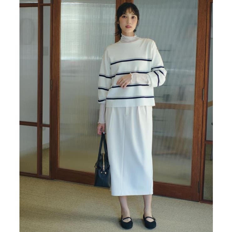 カットツイルタックナロースカート | grove | 詳細画像1 