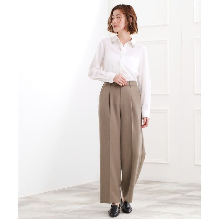 ビジューカラー とろみシャツ | grove | 詳細画像6 