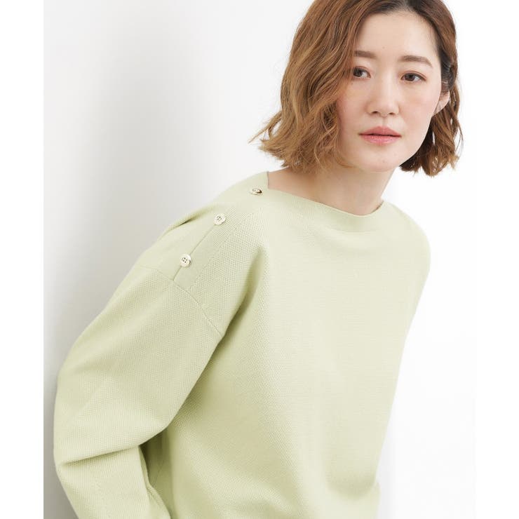 【おうちで洗える】顔周りすっきり、ボートネックニット | grove | 詳細画像12 