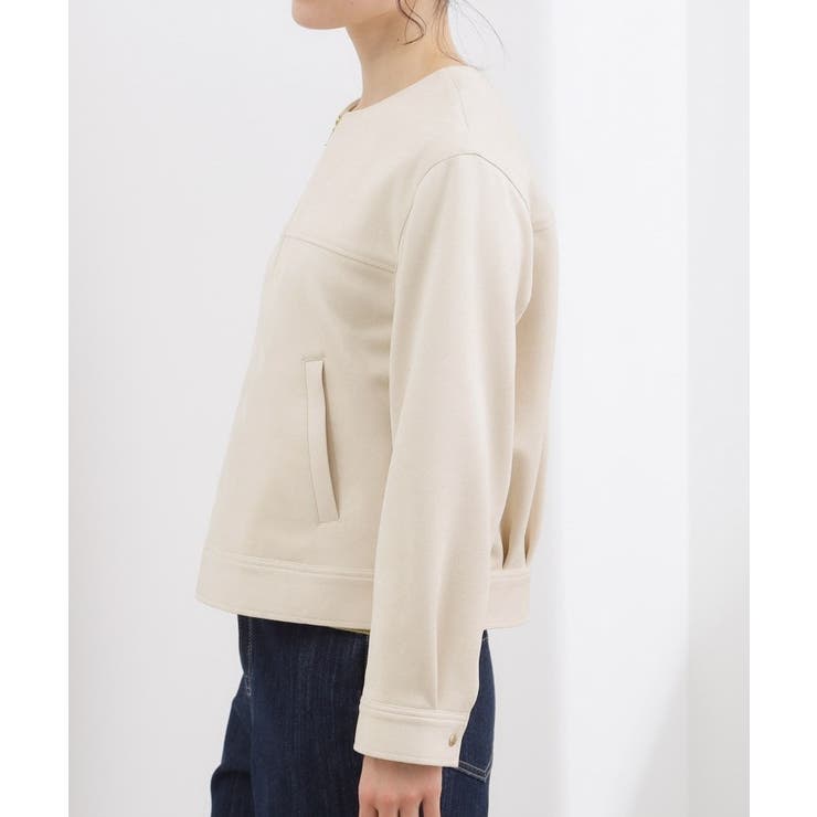 スエードライク ノーカラーブルゾン | grove | 詳細画像16 
