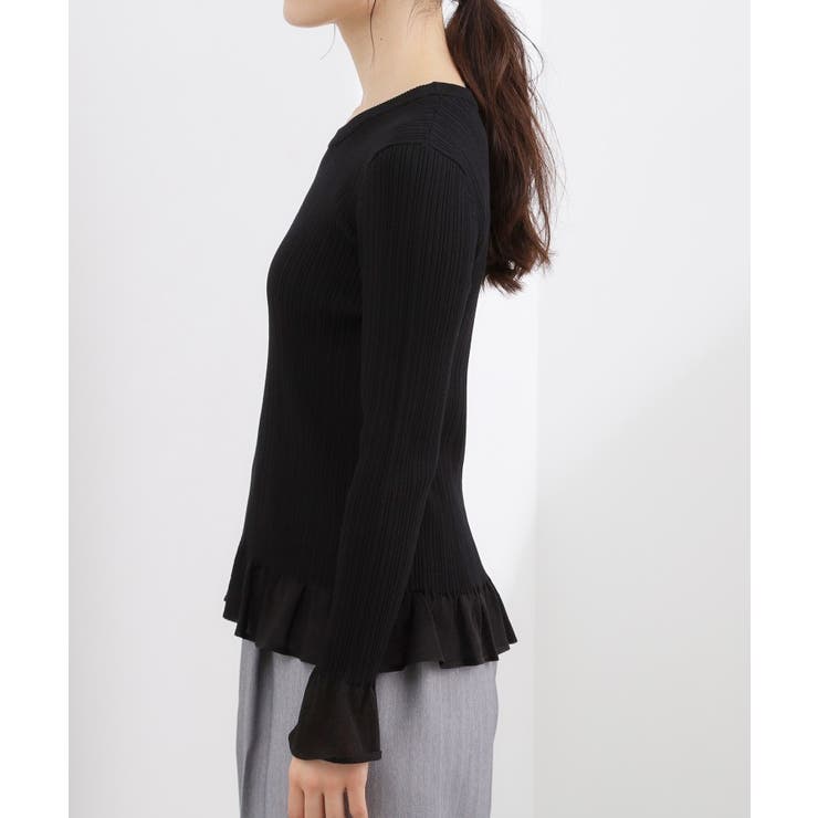 シアーフリルリブニットプルオーバー | grove | 詳細画像14 