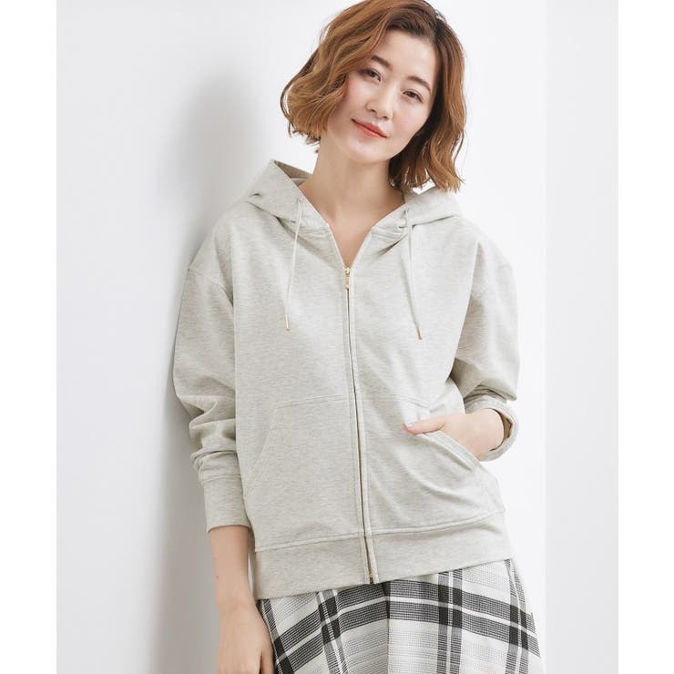 オートミール(004) | 軽やかに羽織れてシーズンレスに活躍！ 大人のジップパーカー | grove