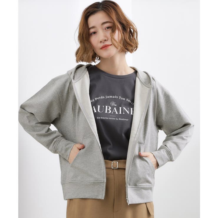 杢グレー(012) | 軽やかに羽織れてシーズンレスに活躍！ 大人のジップパーカー | grove