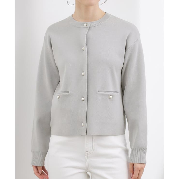 【SETUP対応】パール調釦ニットカーディガン | grove | 詳細画像16 
