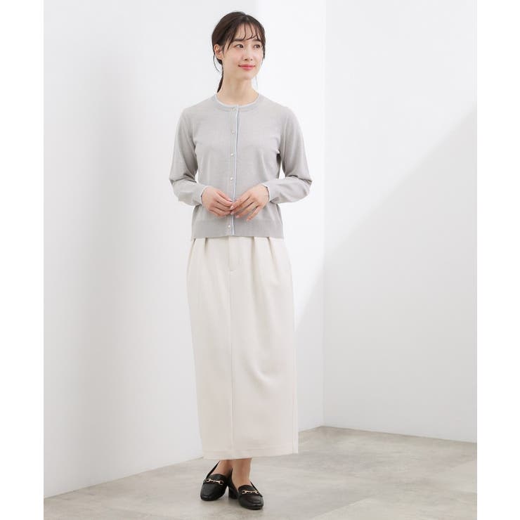 レイヤード風配色カーディガン | grove | 詳細画像3 