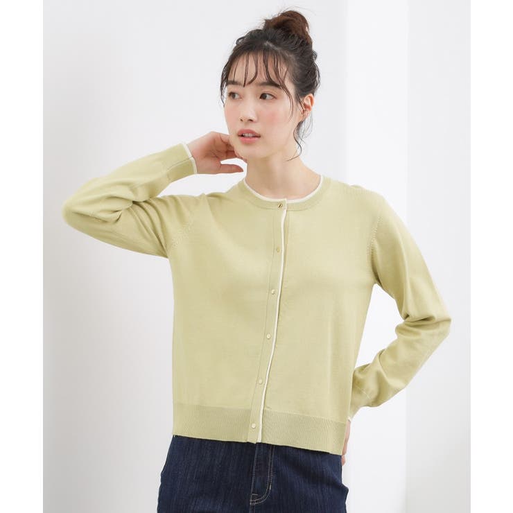 レイヤード風配色カーディガン | grove | 詳細画像6 