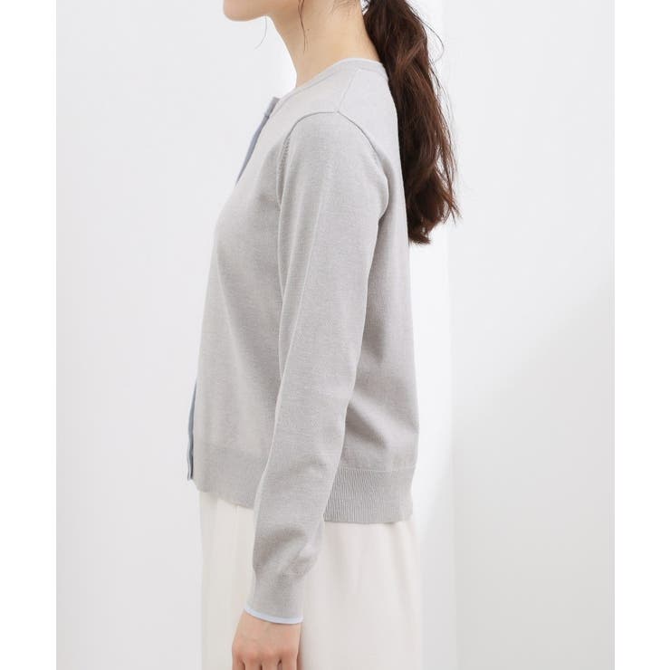 レイヤード風配色カーディガン | grove | 詳細画像14 