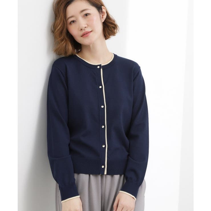 レイヤード風配色カーディガン | grove | 詳細画像9 