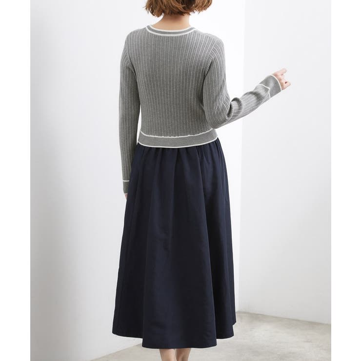 一枚で装いが整う マルチボーダーアソートドッキングワンピース | grove | 詳細画像15 