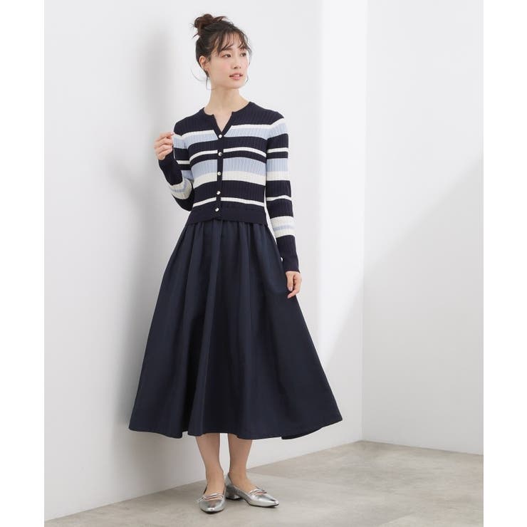 一枚で装いが整う マルチボーダーアソートドッキングワンピース | grove | 詳細画像11 