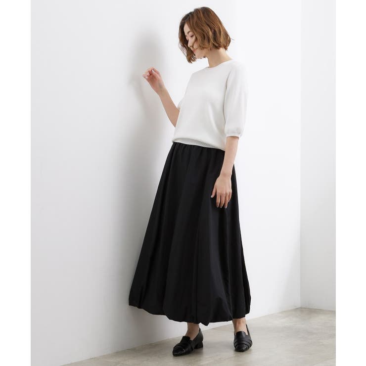 軽やかに揺れて、旬のムードを纏う エスカルゴバルーンスカート | grove | 詳細画像3 