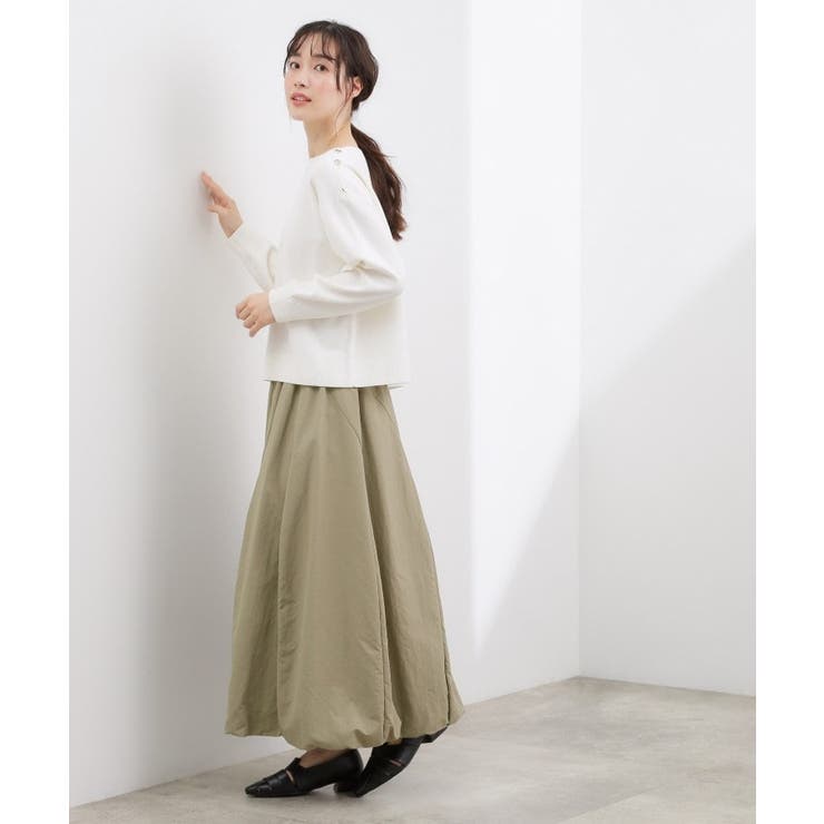 軽やかに揺れて、旬のムードを纏う エスカルゴバルーンスカート | grove | 詳細画像14 