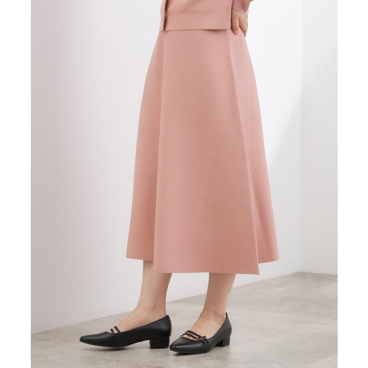 ピンク(071) | 【SETUP対応】ニットフレアスカート | grove