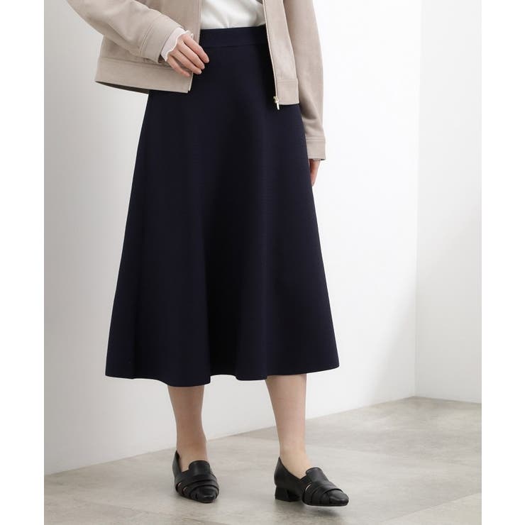 ネイビー(094) | 【SETUP対応】ニットフレアスカート | grove