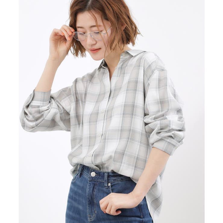 【大人の抜け感】オンブレーチェックシャツ | grove | 詳細画像1 