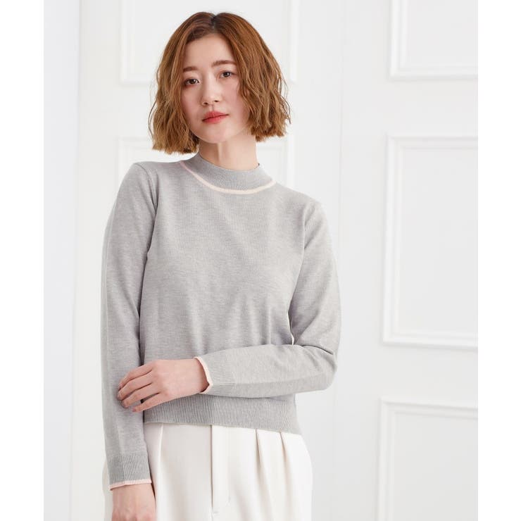 バイカラーハイネックニット | grove | 詳細画像6 