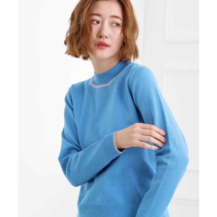 バイカラーハイネックニット | grove | 詳細画像13 