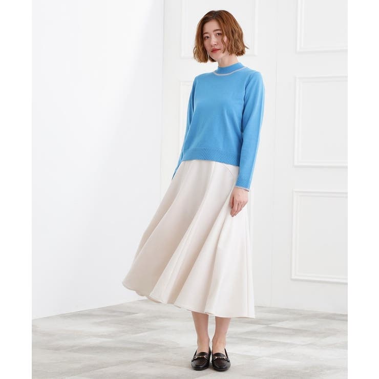 バイカラーハイネックニット | grove | 詳細画像15 