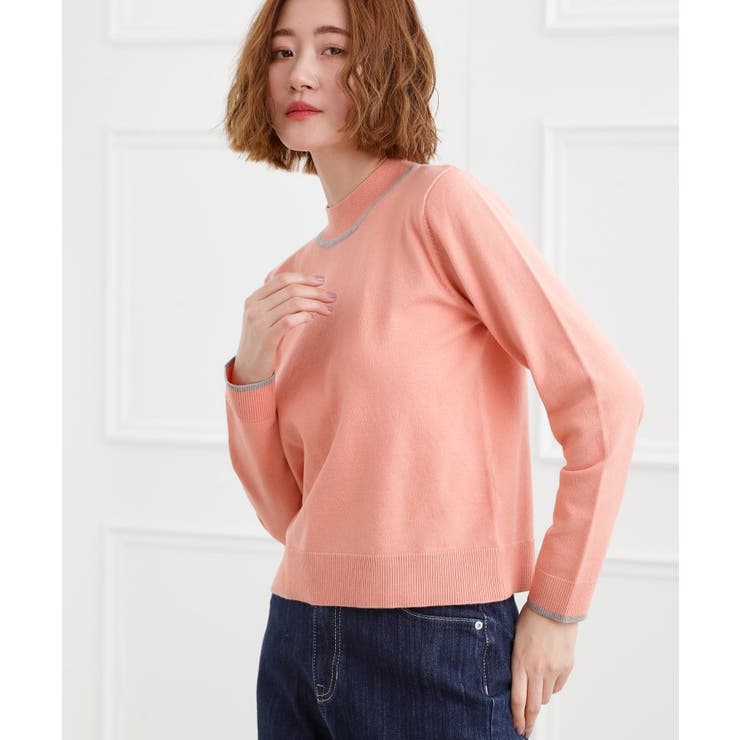 バイカラーハイネックニット | grove | 詳細画像17 