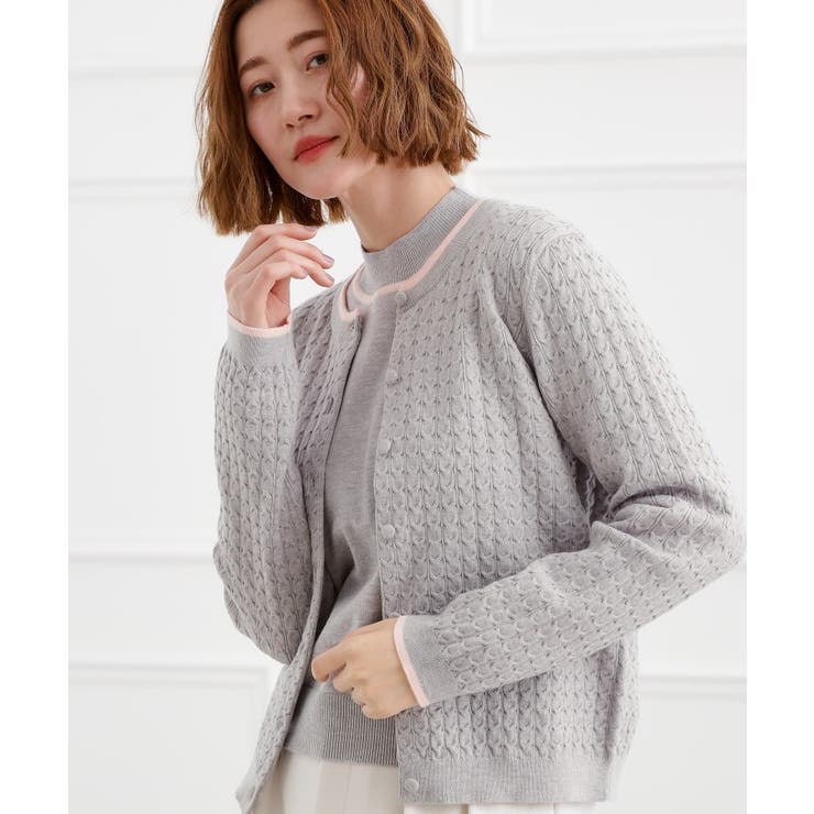 ミニケーブルクルーネックカーディガン | grove | 詳細画像5 