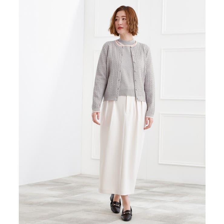 ミニケーブルクルーネックカーディガン | grove | 詳細画像7 
